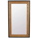 Bild 1 von Mid.you Spiegel, Natur, Schwarz, Holz, Metall, Glas, Tanne,Tanne, furniert, rechteckig, 70x120x2 cm, Wohnspiegel, Wandspiegel