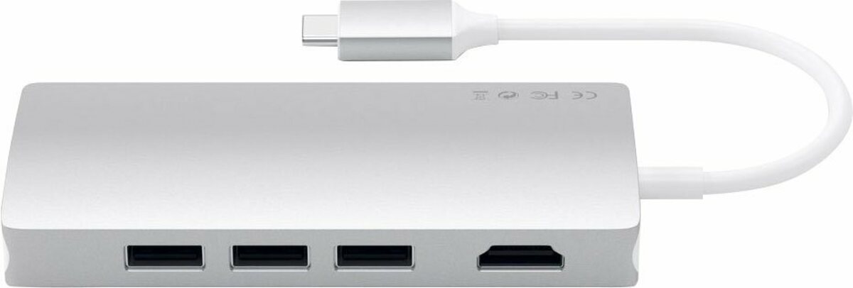 Bild 1 von Satechi Type-C Multi-Port Hub 4K Ethernet V2 Adapter zu HDMI, MicroSD-Card, RJ-45 (Ethernet), SD-Card, USB 3.0, USB Typ C