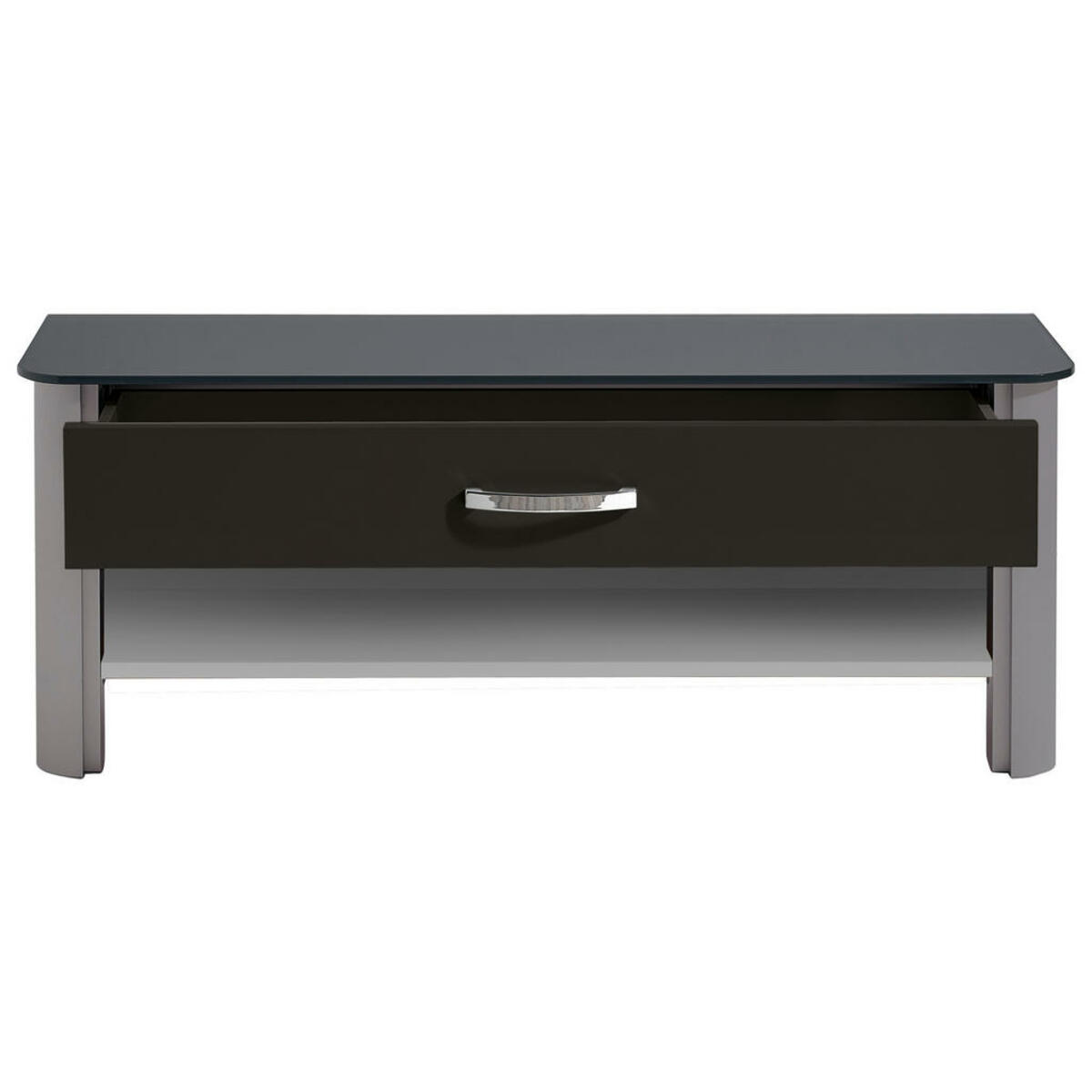 Bild 1 von Moderano Garderobenbank, Schwarz, Alu, Metall, 2-Sitzer, 1 Schubladen, 117x46x34 cm, Typenauswahl, in verschiedenen Größen erhältlich, Garderobe, Garderobenbänke