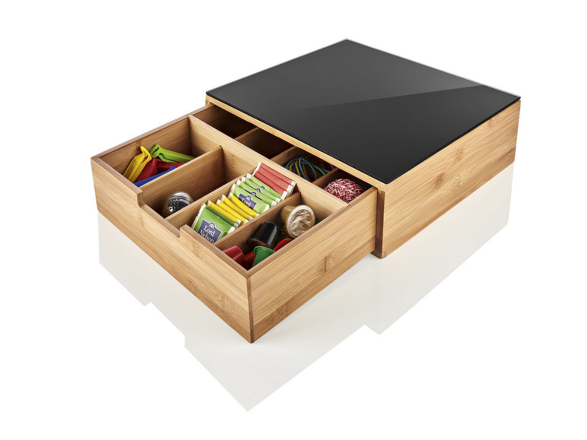 Bild 1 von ERNESTO® Bambus-Schubladen-Box, mit Anti-Rutsch-Füßen