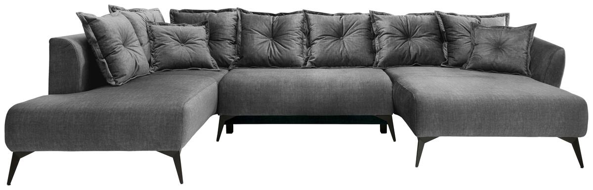 Bild 1 von Wohnlandschaft Baggio Graphitfarben Velours, Graphitfarben