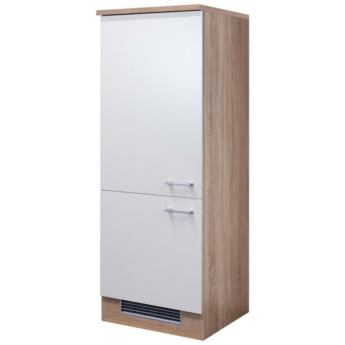 Bild 1 von FlexWell Geräteumbauschrank, Weiß, Sonoma Eiche, Kunststoff, 1 Fächer, einzeln stellbar, einmalig seitenverkehrt montierbar, 60x160.6x60 cm, Made in Germany, Küchen, Küchenmöbel, Küchenschrän