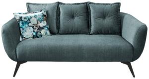 2,5-Sitzer-Sofa Baggio Blau/Grün Velours, Dunkelblau, Dunkelgrün