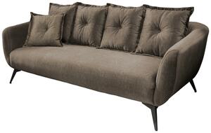 3-Sitzer-Sofa Baggio Braun Velours, Braun