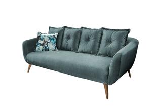 3-Sitzer-Sofa Baggio Blau Velours, Dunkelblau, Dunkelgrün