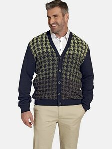 Charles Colby Cardigan »DUKE SIOROS« mehrfarbiges Hahnentrittmuster