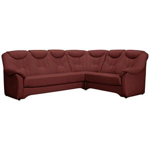 Livetastic Eckschlafsofa, Bordeaux, Textil, Uni, 6-Sitzer, 258x208 cm, seitenverkehrt erhältlich, Schlafen auf Sitzhöhe, Rücken echt, Armteil links, rechts, Wohnzimmer, Sofas & Couches, Wohnlandsc