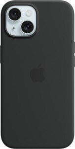 Silikon Case mit MagSafe für iPhone 15 schwarz