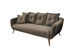 3-Sitzer-Sofa Baggio Braun Velours, Braun