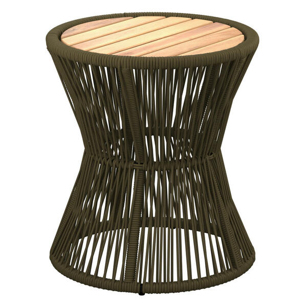 Bild 1 von Ambia Garden Gartenbeistelltisch, Schwarz, Teak, Waldgrün, Holz, Metall, Kunststoff, Textil, Akazie, massiv, rund, Säule, rund, 40x45 cm, Freizeit, Campingzubehör, Campingtische