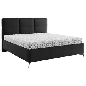 Boxxx Polsterbett, Schwarz, Metall, Holz, Buche, 160x200 cm, Bettkasten, gepolstertes Kopfteil, Stoffauswahl, in verschiedenen Größen erhältlich,alternative erhältlich, Schlafzimmer, Betten, Pols