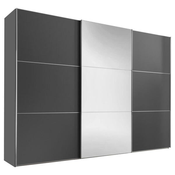 Bild 1 von Moderano Schwebetürenschrank, Anthrazit, Metall, 6 Fächer, 2 Schubladen, 298x222x68 cm, Goldenes M, BQ - Bündnis für Qualität, Made in Germany, Typenauswahl, Beimöbel erhältlich, umfangreiches