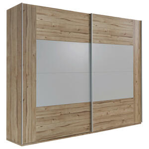 Ti'me Schwebetürenschrank, Grau, Eiche Artisan, Holzwerkstoff, 2 Fächer, 270x210x61 cm, Beimöbel erhältlich, Schlafzimmer, Kleiderschränke, Schwebetürenschränke