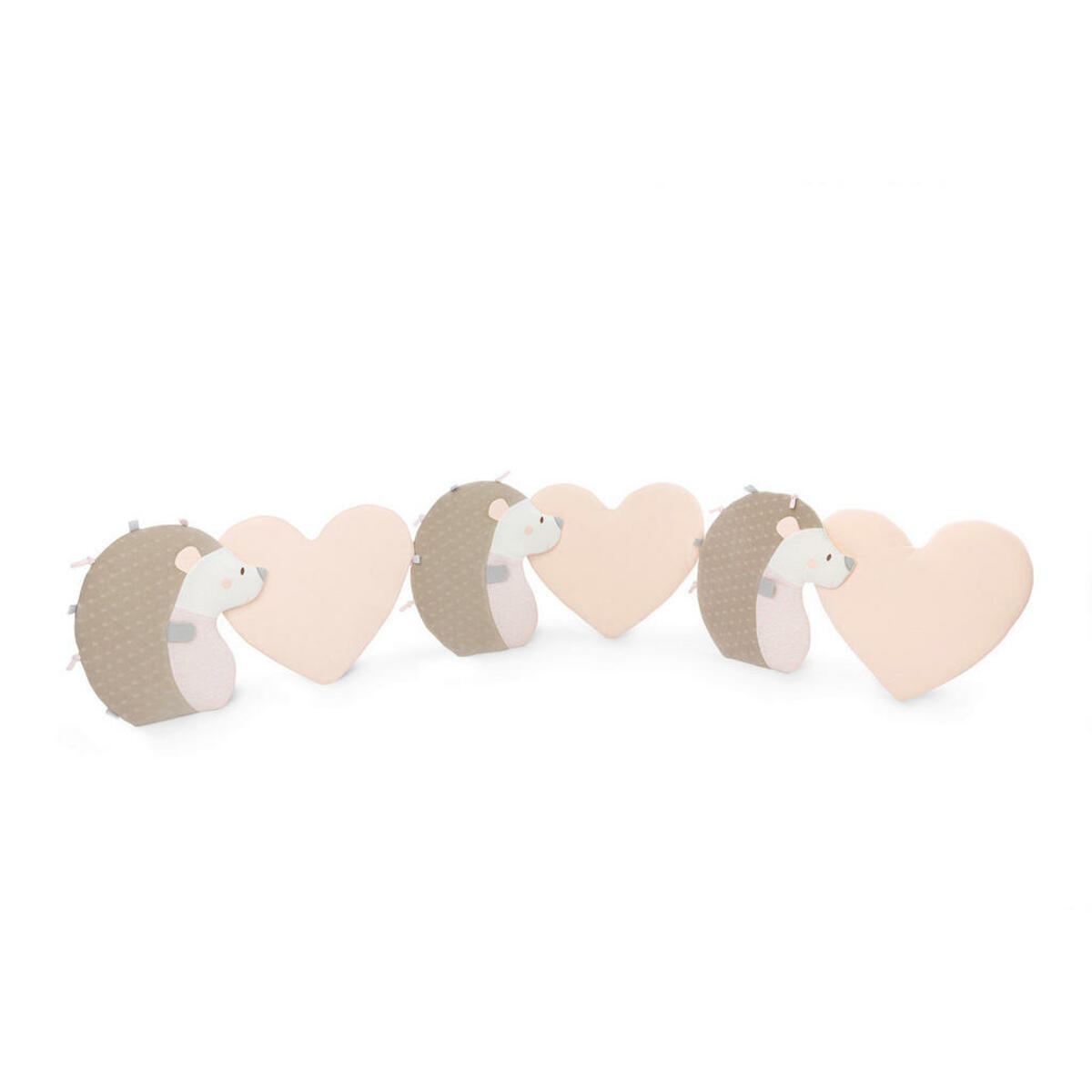 Bild 1 von Patinio Nestchen Meggi, Creme, Rosa, Taupe, Textil, Füllung: Polyester, 40 cm, Oeko-Tex® Standard 100, Made in Europe, schadstoffgeprüft, Babyheimtextilien, Babynestchen, Bettnestchen