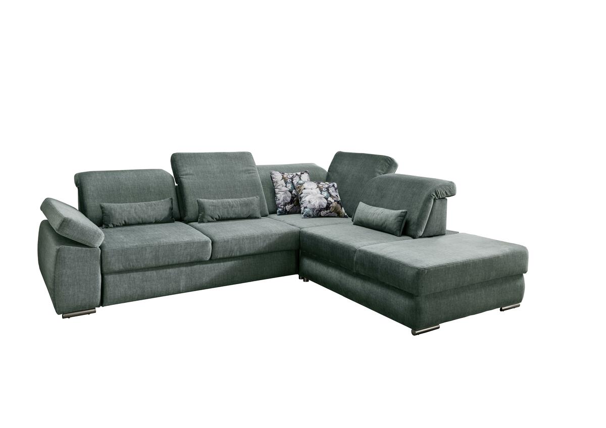 Bild 1 von Wohnlandschaft Milian Dblau/DGrün Velours, Dunkelblau, Dunkelgrün