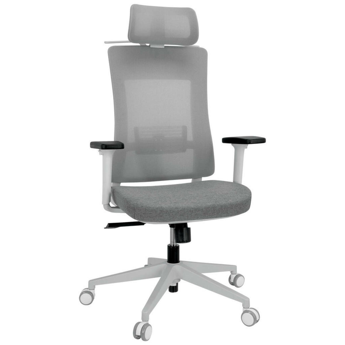 Bild 1 von Mid.you Drehstuhl, Grau, Textil, Drehkreuz, 66x120x60 cm, Sitzfläche 360° drehbar, ergonomische Rückenlehne, Arbeitszimmer, Bürostühle, Drehstühle