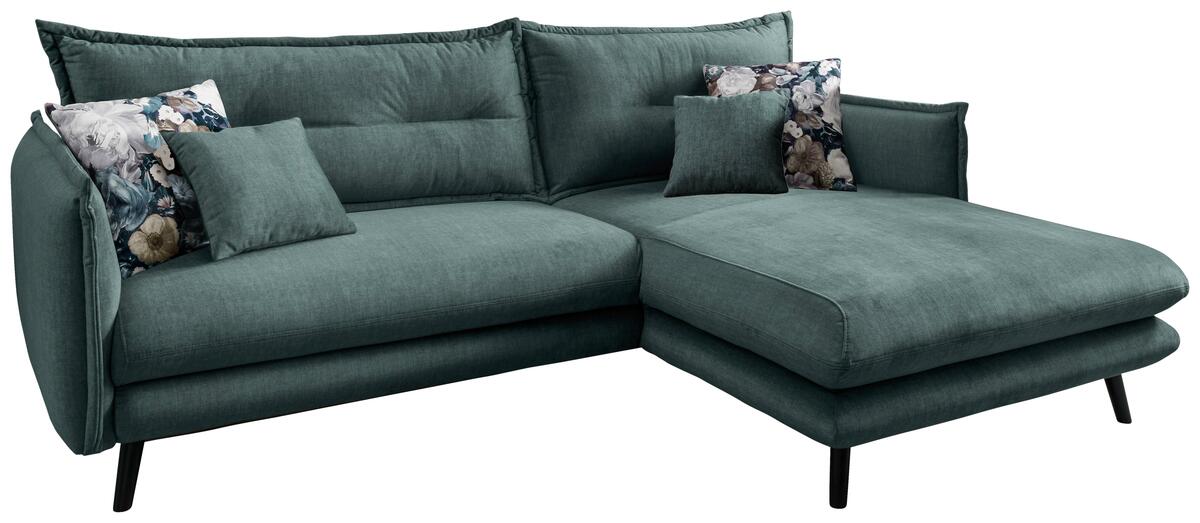 Bild 1 von Wohnlandschaft Lazio Blau/Grün Velours, Multicolor, Dunkelblau, Dunkelgrün