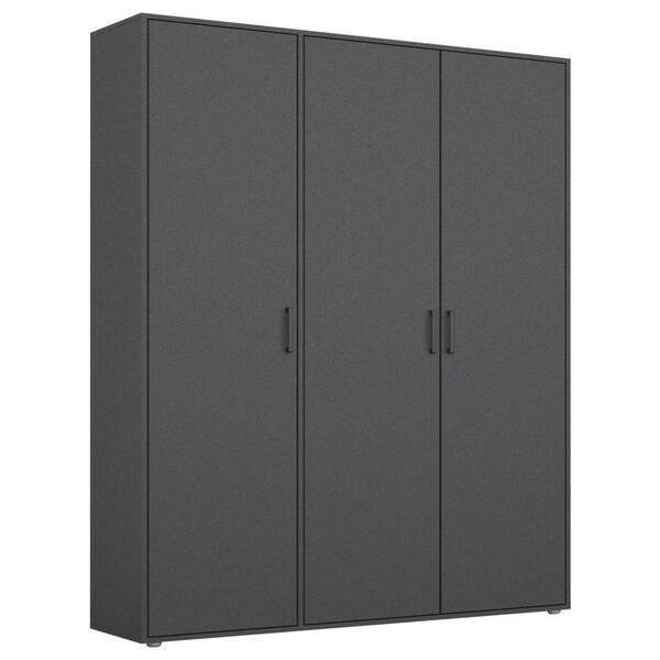 Bild 1 von Mid.you Drehtürenschrank, Grau, Kunststoff, 4 Fächer, 140x194x53 cm, Blauer Engel, BQ - Bündnis für Qualität, Made in Germany, Schlafzimmer, Kleiderschränke, 3- türige Kleiderschränke