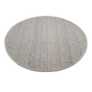 Linea Natura Handwebteppich, Grau, Textil, meliert, rund, 150 cm, für Fußbodenheizung geeignet, Teppiche & Böden, Teppiche, Naturteppiche
