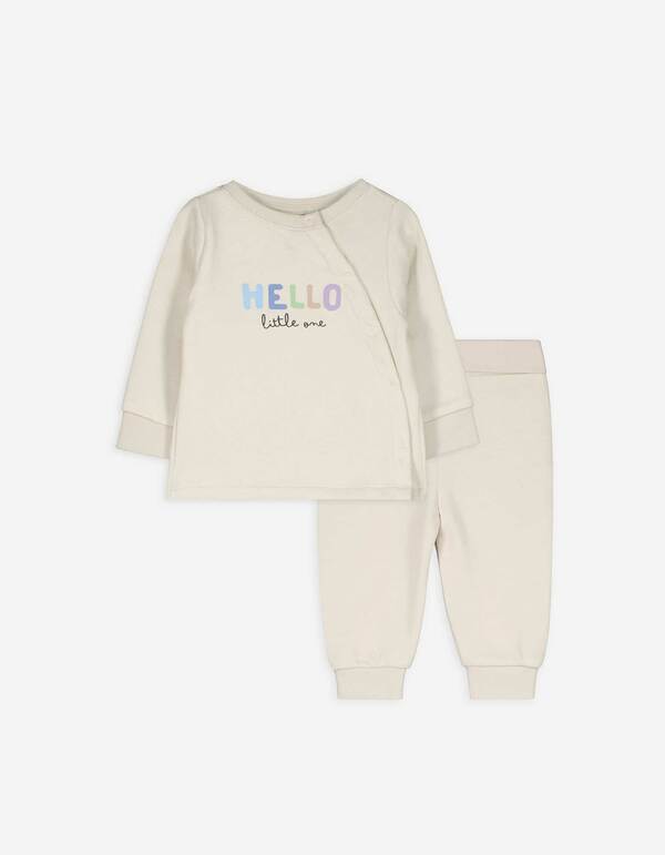 Bild 1 von Baby Set aus Sweatshirt und Hose - Messageprint