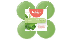 bolsius Maxi-Teelichte True Scents 8h 8er Pack green tea