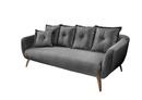 Bild 1 von 3-Sitzer-Sofa Baggio Grau Velours, Grau