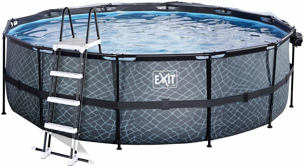 Bild 1 von EXIT Framepool (Set), ØxH: 450x122 cm, mit Sonnendach, Sandfilter