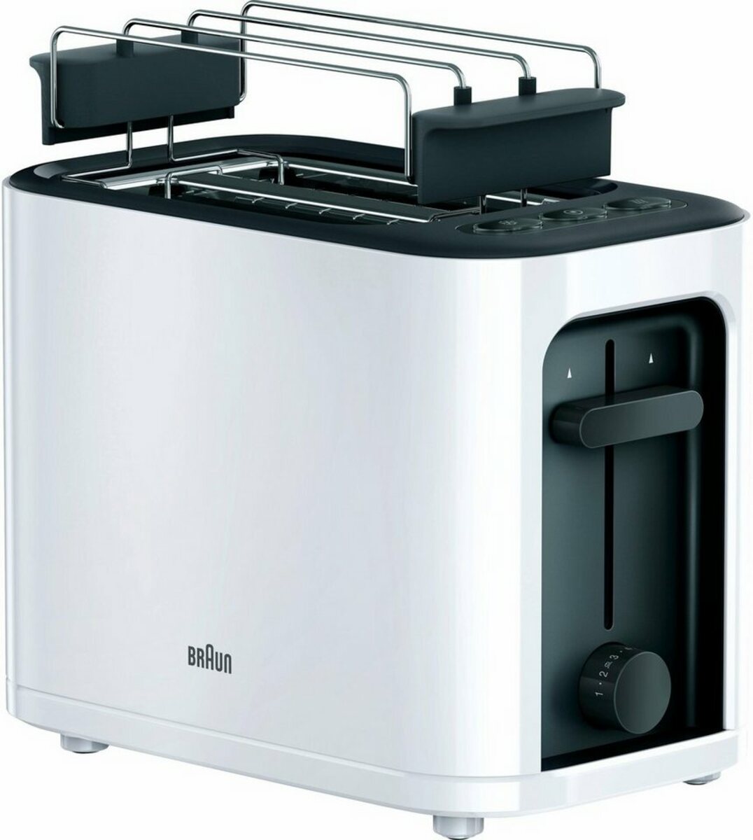 Bild 1 von Braun Toaster HT 3010 WH, 2 kurze Schlitze, für 2 Scheiben, 1000 W