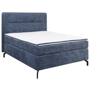 Esposa Boxspringbett, Blau, Textil, H2, Höhe ca. 17 cm, 140x200 cm, Topper durchgehend, Matratze in verschiedenen Härtegraden erhältlich, Stoffauswahl, Schlafzimmer, Betten, Boxspringbetten