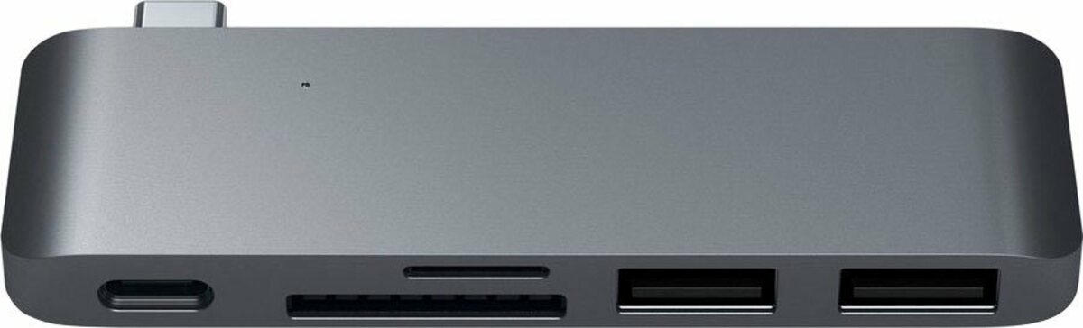 Bild 1 von Satechi Type-C Pass-through USB Hub Adapter zu MicroSD-Card, SD-Card, USB 3.0, USB Typ C