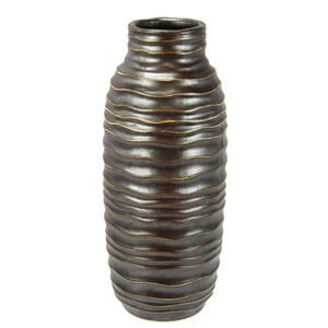 Vase, Braun, Keramik, 29 cm, Dekoration, Vasen, Keramikvasen