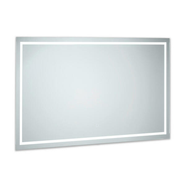 Bild 1 von Leonardo Living Badezimmerspiegel Leonardo 120, Silber, Glas, rechteckig, F, 120x70x2.5 cm, senkrecht und waagrecht montierbar, in verschiedenen Größen erhältlich, Badezimmer, Badezimmerspiegel, B