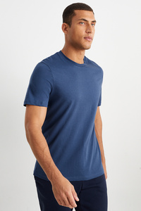 C&A T-Shirt-Bio-Baumwolle, Blau, Größe: S