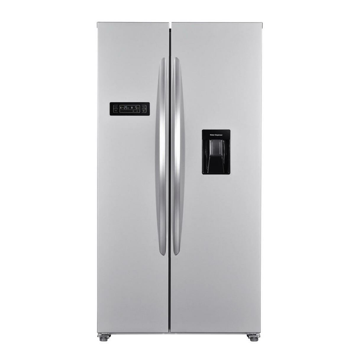 Bild 1 von PKM Side-By-Side, Edelstahl, Metall, Kunststoff, 1,1 Schubladen, 90x177x66 cm, LED-Innenbeleuchtung, elektronische Temperaturregelung, No-Frost, Kindersicherung, Super-Kühlen, Super-Gefrieren, Innen