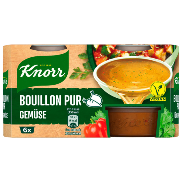 Bild 1 von Knorr Bouillon Pur Gemüse Brühe 6x500ml