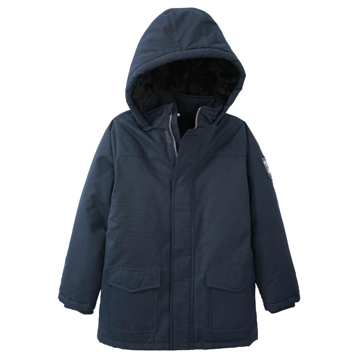 Bild 1 von Jungen Parka mit Teddyplüsch DUNKELBLAU