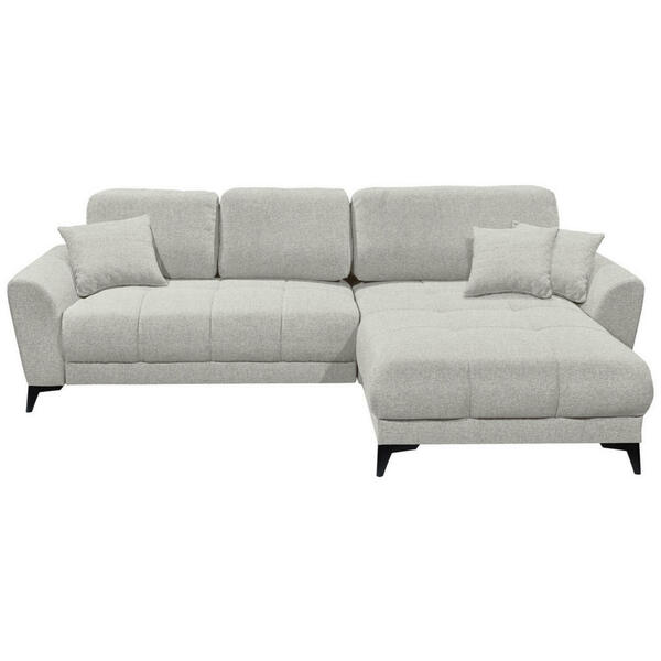 Bild 1 von Carryhome Ecksofa, Creme, Textil, 3-Sitzer, Füllung: Schaumstoffflocken,Schaumstoffflocken, seitenverkehrt montierbar, L-Form, 281x189 cm, Liegefunktion, Schlafen auf Sitzhöhe, Rücken echt, Wohnzi