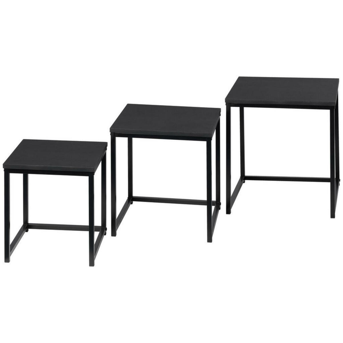 Bild 1 von Mid.you Couchtisch, Schwarz, Metall, quadratisch, eckig, 30x33.8x30 cm, einfacher Aufbau, Wohnzimmer, Wohnzimmertische, Couchtische