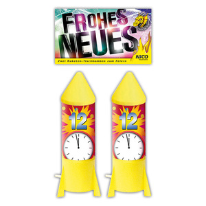 Nico Feuerwerk Tischbomben "Frohes Neues" 2er-Set