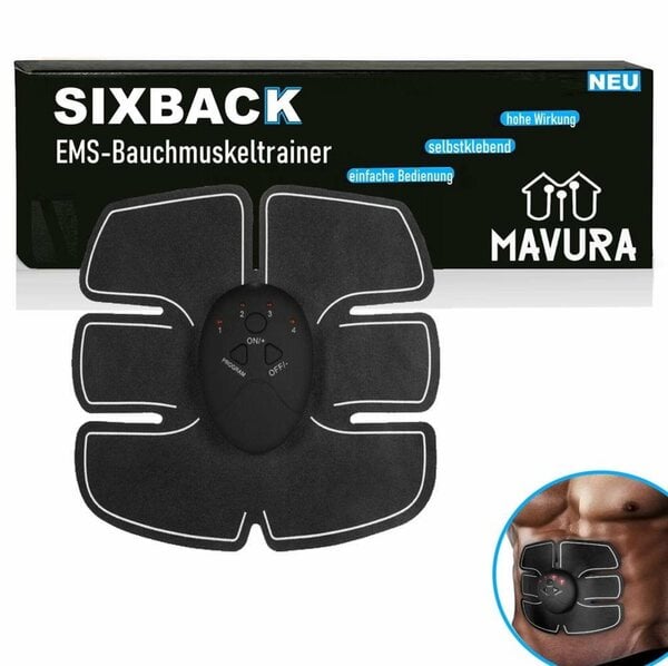 Bild 1 von MAVURA EMS-Bauchmuskeltrainer »SIXBACK™ Sixpack EMS Trainer Bauchmuskeltrainer Elektro Trainingsgerät Stimulator Fitness Bauchtrainer«