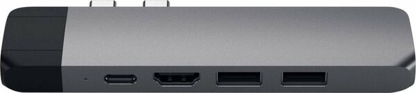 Bild 1 von Satechi Type-C Pro Hub 4K HDMI mit Ethernet Adapter zu HDMI, MicroSD-Card, RJ-45 (Ethernet), Thunderbolt, USB 3.0, USB Typ C