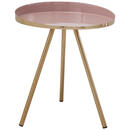 Bild 1 von Mid.you Beistelltisch, Altrosa, Gold, Metall, rund, Rundrohr, 41x48.5x41 cm, Wohnzimmer, Wohnzimmertische, Beistelltische