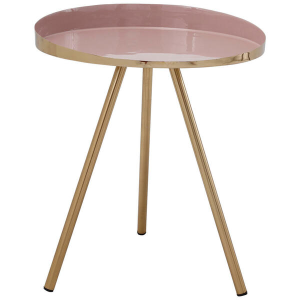 Bild 1 von Mid.you Beistelltisch, Altrosa, Gold, Metall, rund, Rundrohr, 41x48.5x41 cm, Wohnzimmer, Wohnzimmertische, Beistelltische
