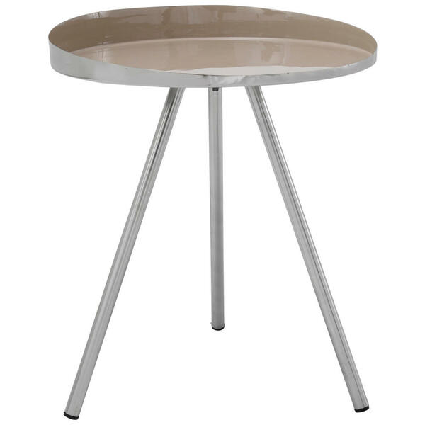 Bild 1 von Mid.you Beistelltisch, Taupe, Silber, Metall, rund, Rundrohr, 41x47x41 cm, Wohnzimmer, Wohnzimmertische, Beistelltische