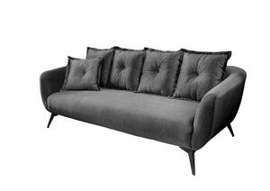 3-Sitzer-Sofa Baggio Grau Velours, Grau