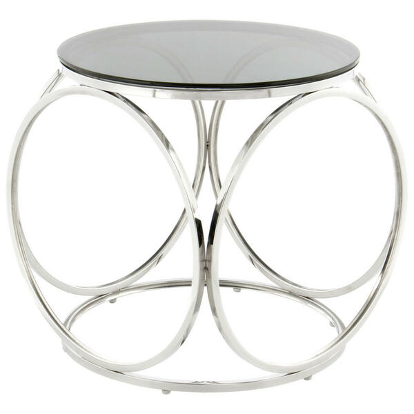 Bild 1 von Mid.you Beistelltisch, Schwarz, Silber, Metall, Glas, rund, 50x52x50 cm, Wohnzimmer, Wohnzimmertische, Beistelltische
