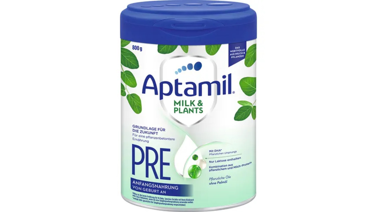 Bild 1 von Aptamil Milk & Plants Anfangsnahrung Pre von Geburt an 800g