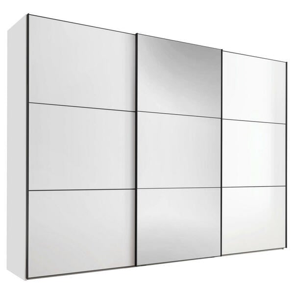 Bild 1 von Moderano Schwebetürenschrank, Weiß, Metall, 6 Fächer, 2 Schubladen, 249x222x68 cm, Goldenes M, BQ - Bündnis für Qualität, Made in Germany, Typenauswahl, Beimöbel erhältlich, umfangreiches Zub