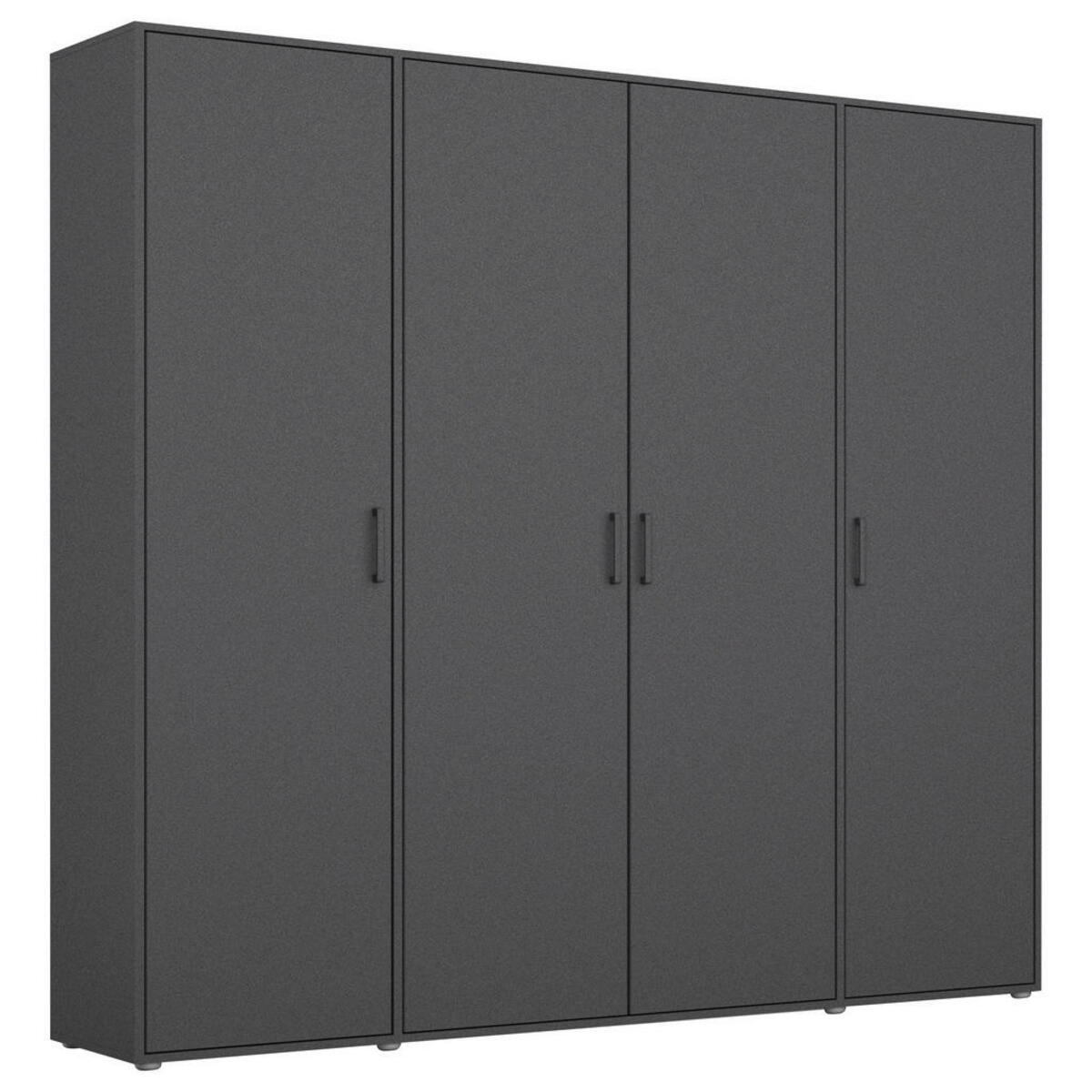 Bild 1 von Mid.you Drehtürenschrank, Grau, Kunststoff, 7 Fächer, 187x194x53 cm, Blauer Engel, BQ - Bündnis für Qualität, Made in Germany, Schlafzimmer, Kleiderschränke, 4- türige Kleiderschränke