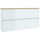 Bild 1 von Hängeschuhschrank, Weiß, Eiche, Holzwerkstoff, Balkeneiche, furniert, 8 Fächer, 160x83x31 cm, Made in Germany, Dgm, DGM-Klimapakt, Typenauswahl, Beimöbel erhältlich, hängend, Garderobe, Schuhau